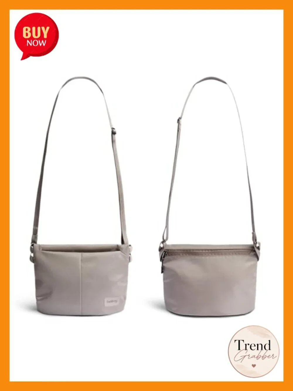 Slimline Crossbody Travel Pouch with Expansion Base